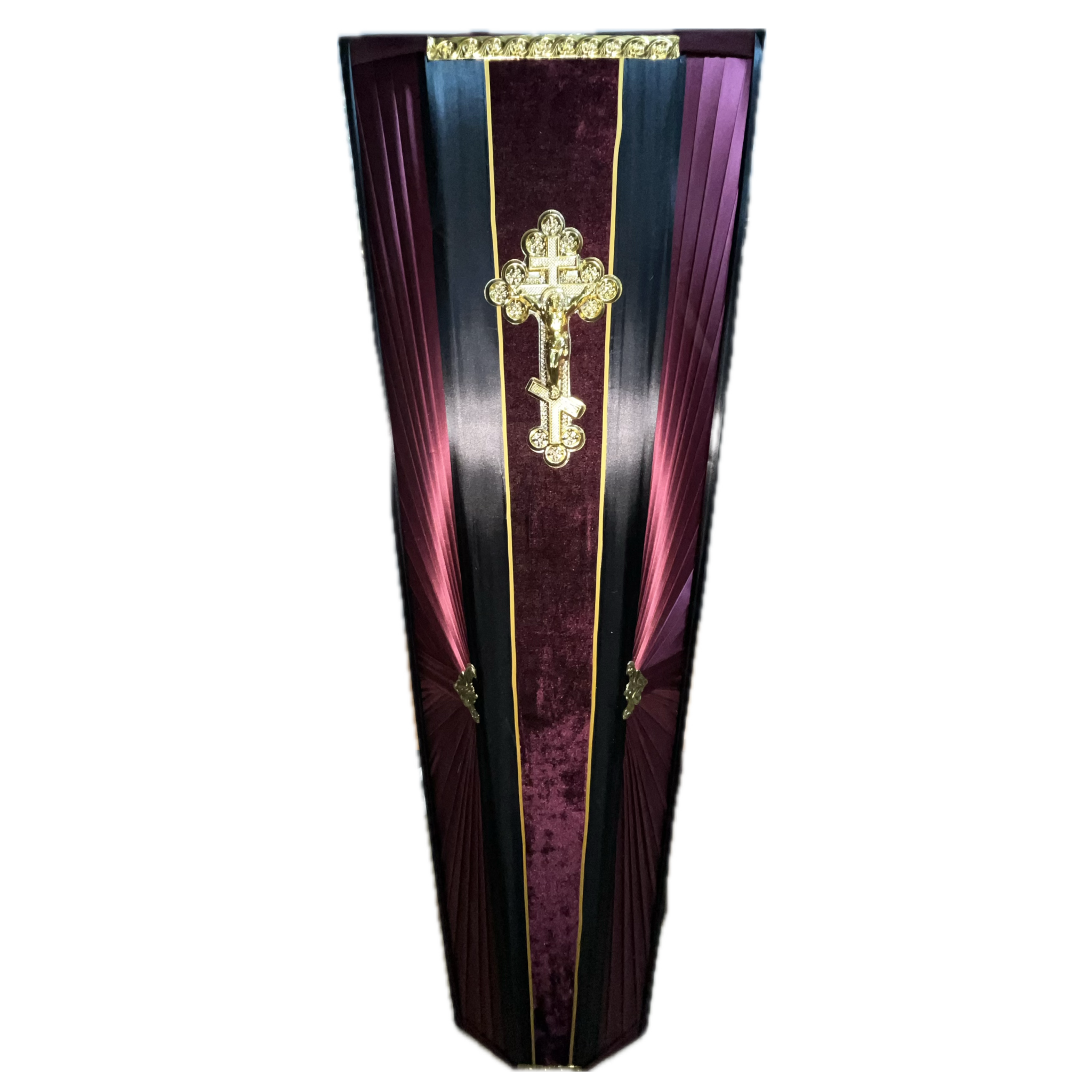 Труна велюр з фольгою