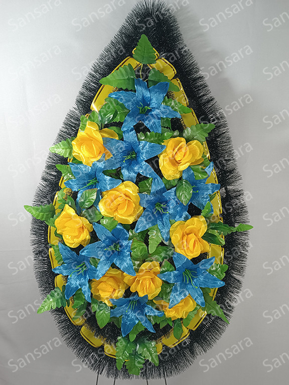 Вінок П-01 165/75см Вінок великий букет