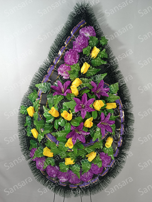 Вінок П-03 165/75см Вінок букет з стрічкою