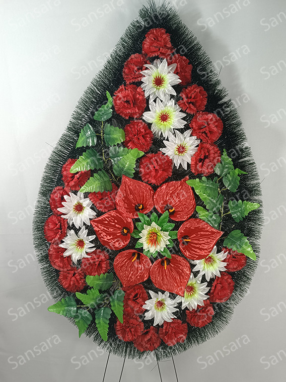 Вінок В-04 150/70см Вінок з гвоздикою