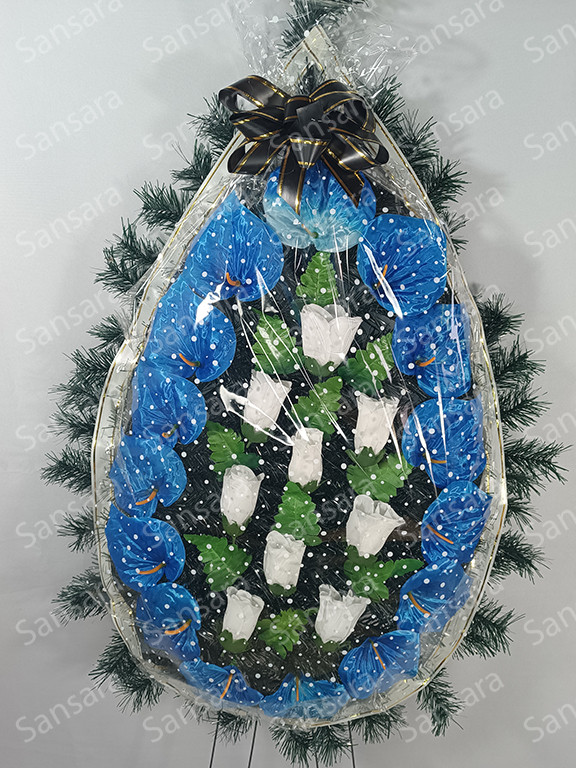 Вінок Б-1  145/65см Вінок в плівкі великий