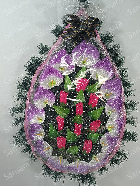 Вінок Б-1  145/65см Вінок в плівкі великий