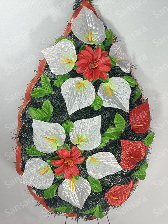 Вінок К 02 125/55см Вінок дві квітки з кали