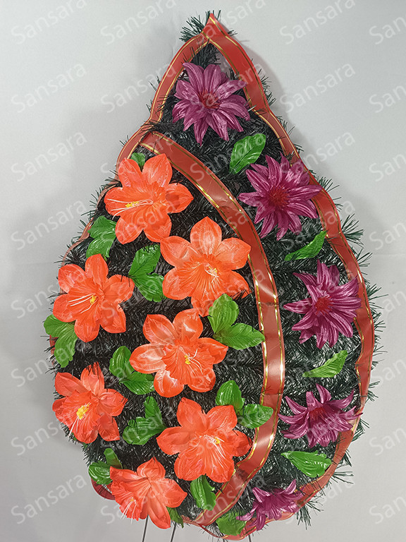 Вінок К 03 125/55см Вінок поляна нарцисів