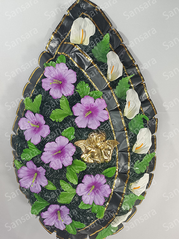 Вінок К 06 125/60см Вінок з чорной стрічкой