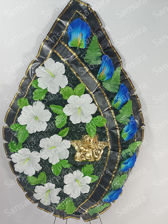 Вінок К 06 125/60см Вінок з чорной стрічкой