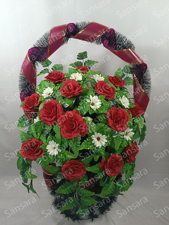 Кошик вквітчений з колонами середня 120/80 см