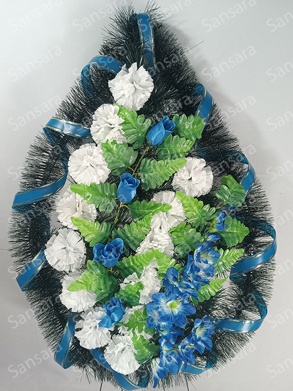 Вінок К 12 120/60см Вінок в смерекі з гладіолусом