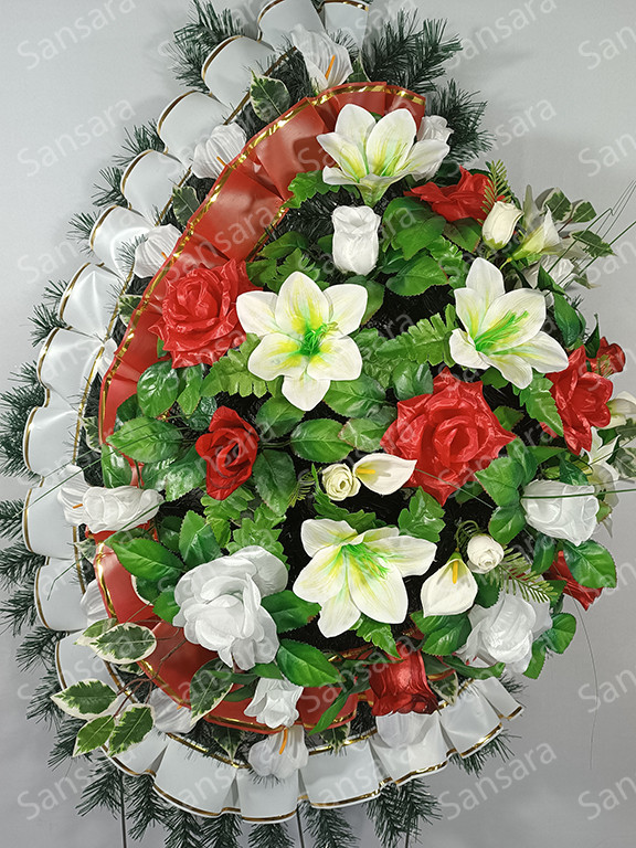 Вінок 160/90см Вінок дутий з  букетом