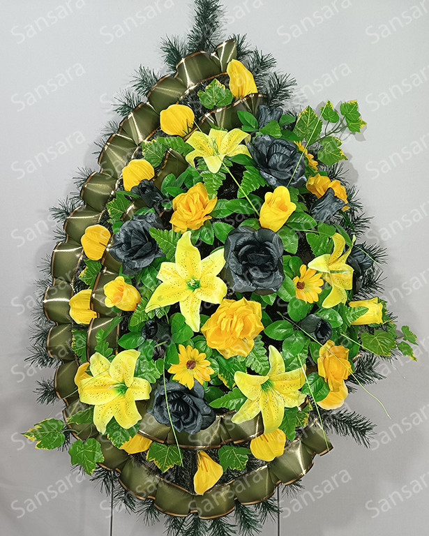 Вінок 160/90см Вінок дутий з  букетом