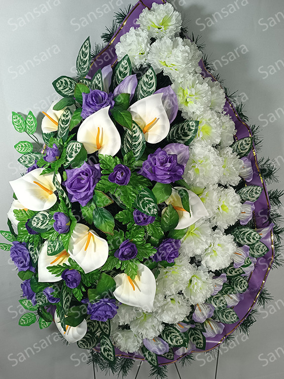 Вінок 170/90см Вінок дутий з великим букетом