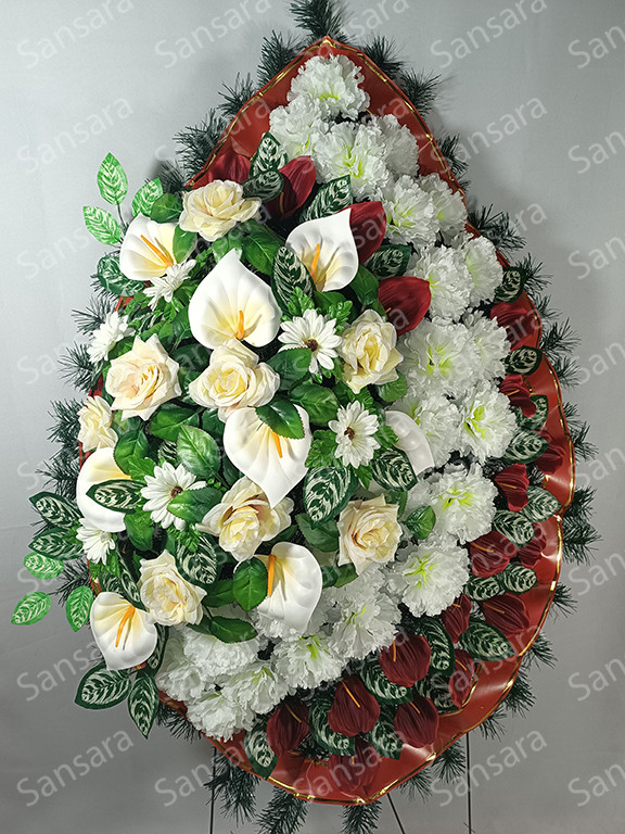 Вінок 170/90см Вінок дутий з великим букетом