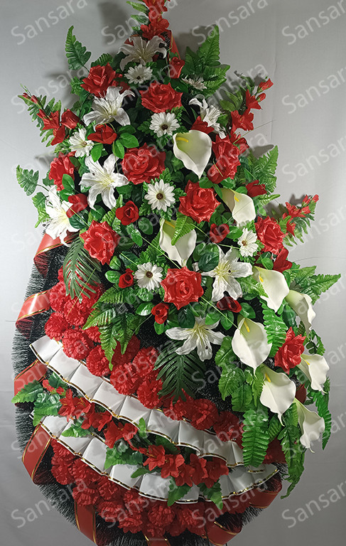 Вінок 210/95см З-02 Вінок  з великим букетом