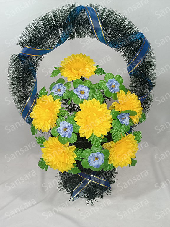 Кошик вквітчений Ромашка 75/50 см