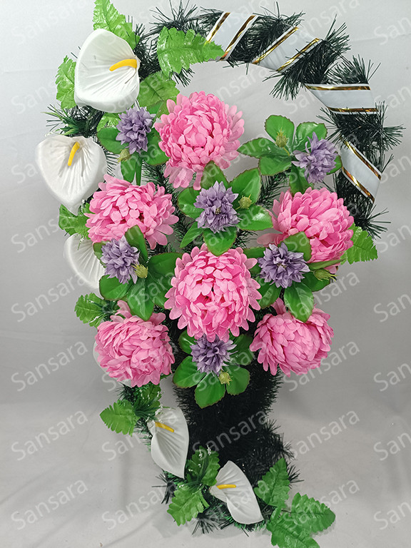 Кошик вквітчений дройна ручка Піон 85/50 см