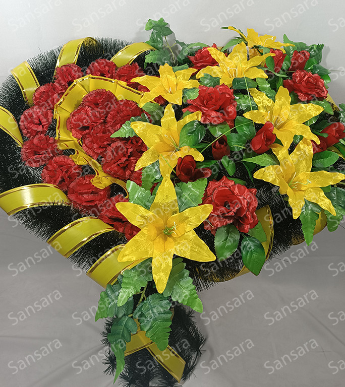 Кошик вквітчений Сердце велике 90/90 см