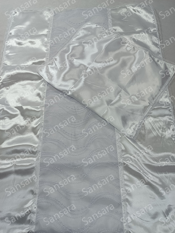 Комплект атлас з тюлью №9 наволочка 50/50
