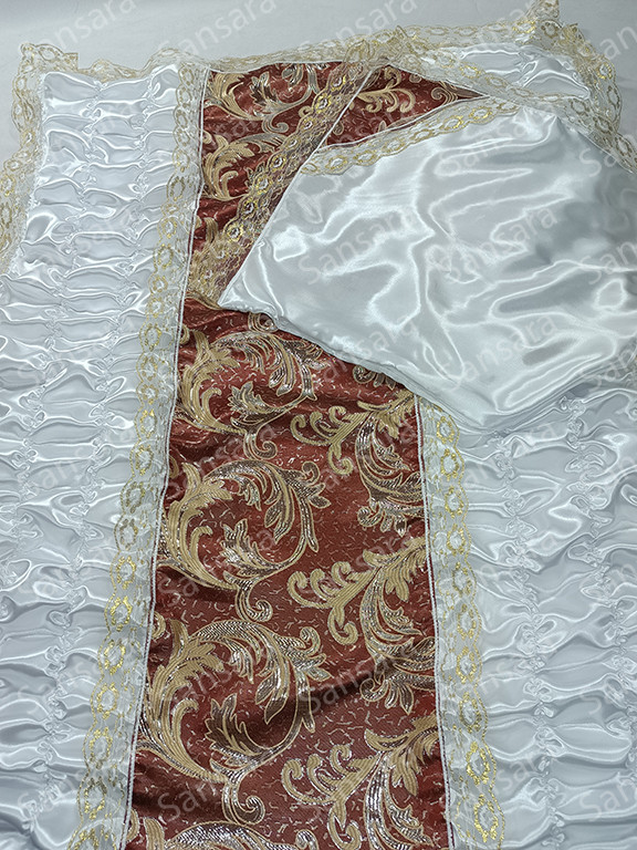 Комплект атлас з візерунком та мережевом