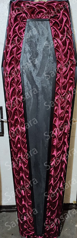 Труна шестигранна з МДФ вставкою ручна робота