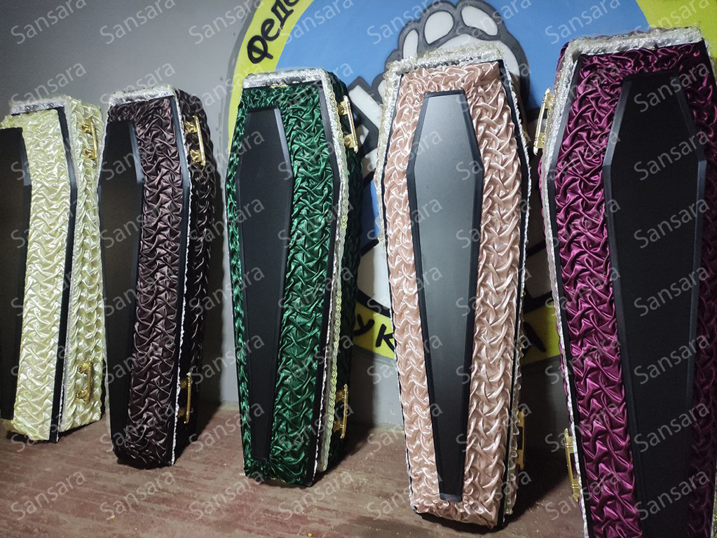 Труна шестигранна з МДФ вставкою ручна робота