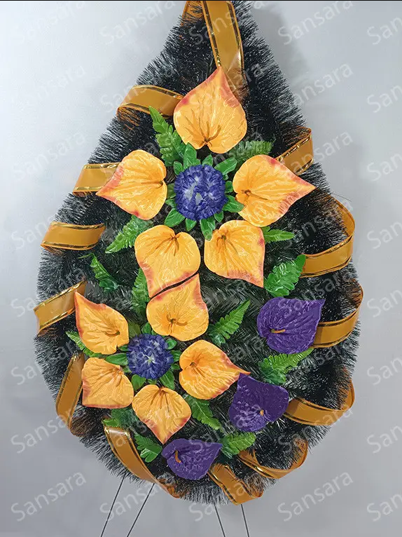 Вінок Б-4 145/60см Вінок дві квітки з кали