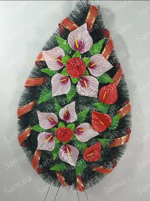 Вінок Б-4 145/60см Вінок дві квітки з кали